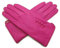 TheGloveHut Damen Echtes Weiches Leder Handschuhe Vollständig Gefüttert Geschenk Verpackt (Leuchtend Rosa, Groß 7.5 )
