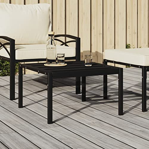 ZEYUAN Garten-Couchtisch, Tisch Garten, Mehrzwecktisch, Buffettisch, Biertisch, Bierzelttisch, Flohmarkttisch, Schwarz 60x60x35 cm Stahl