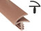 SN-TEC Zimmertürdichtung/Türdichtung/Türgummi TD 3018 für 3mm Nut und 11mm Falz, Farbe: Braun (5 Meter)