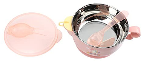 JOINPAYA Stainless Steel Baby Bowl Set Toddler Bowl Suction First Dishes for Infants and Spoons for Baby Random