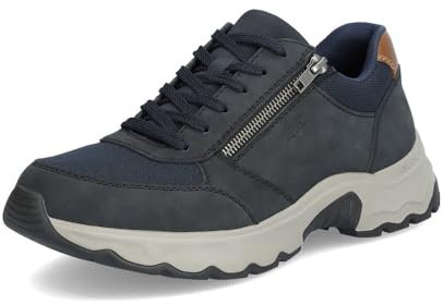 Rieker Herren Low-Top Sneaker 11400, Männer Halbschuhe,Freizeitschuhe,Turnschuhe,Laufschuhe,schnürschuhe,schnürer,blau (14),43 EU / 9 UK