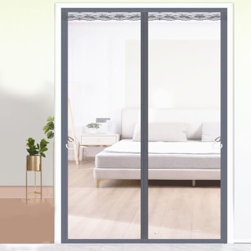 Magnétique Rideau de Porte Entrée Rideau Thermique Isolant Anti Froid Rideau de Porte D entrée Rideau de Porte Isolant Phonique pour Portes de Balcon,Portes de Salon (165 x 210 cm)