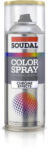 Soudal Barattolo spray effetto cromato 400 ml color cromo oro antico
