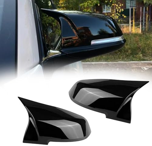 Altsbaos Kompatibel mit Auto Rückspiegel Abdeckung BMW F20 F21 F22 F23 F87 F30 F31 F34 F32 F33 F36 I01 E84 Seitenspiegelgehäuse bmw Spiegelkappen 1er 2er 3er 4er i3 x1 Links+ Rechts-Glanz Schwarz