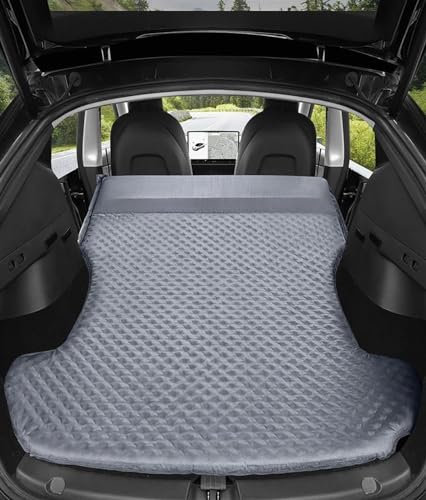 OTOZUM Auto Matratze Kompatibel Mit Tesla Für Model Y 3 Auto-Luftmatratze, Aufblasbares Bett, Camping, Reisen, Wandern, Reise, Tragbarer Kofferraum, Dicke Matratze Mit Luftpumpe (Color : Y Grey)