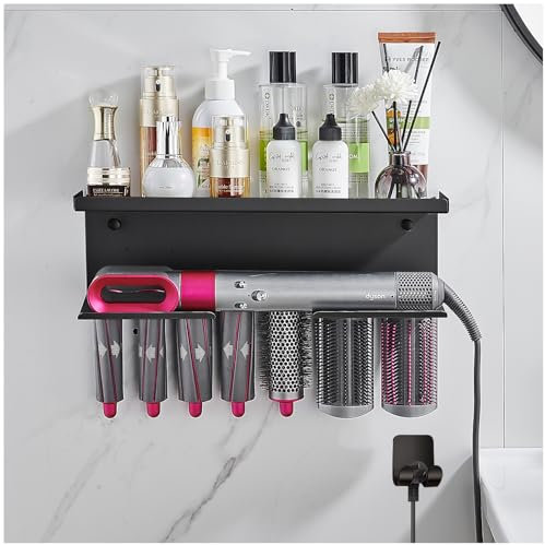 MidingChai Wandhalterung für Dyson Airwrap, Rosa, Metall oder Kunststoff, Hängeregal, Wandmontage, Haarstyling zu Hause oder im Salon