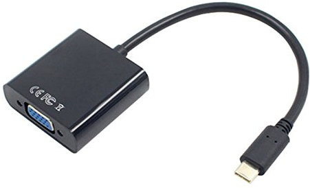 Yheonver USB-C USB3.1 Type C applicable au câble adaptateur VGA mâle vers VGA femelle Convertisseur de transfert vidéo 1080P Convient pour 12 pouces, 161818
