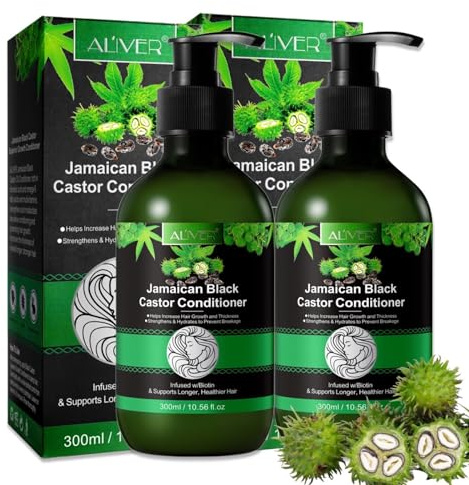 P-Beauty Rizinus Conditioner 2x300ml, sanfte Haarspülung, Rizinusöl - repariert Haarschäden, fördert das Haarwachstum, Bio & Vegane Haarpflege & Kopfhautpflege, Spülung für alle Haartypen