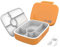 tiddlers & nippers 5 Compartment Lunch/Bento Box for Kids & Adults! | Includes Reusable Cutlery - Fork & Spoon | Leak-Proof & BPA-Free | Microwave, Freezer & Dishwasher Safe (Plain Orange)