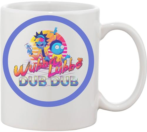 Characters Retro Disco Portal Artwork Ceramic Mug White