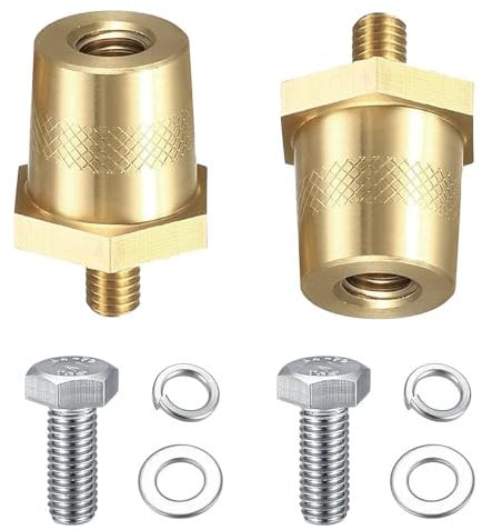 ZUOQIANG 2 Pcs Battery Pole Adapter Pair with Male Thread M8 Battery Terminal Adapter , Auto Battery Terminal Connectors, Battery Post Connectors Battery Post Terminal Connectors