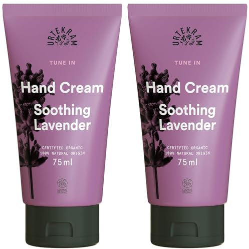 Urtekram Hand Cream - Soothing Lavender - All Skin Types - 75 ml, Vegan, Organic, Moisturizing, Natural Origin (Pack of 2)