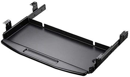 GJGZYY Desktop Keyboard Tray, Under Desk Extender Tray Lift Keyboard and Mouse Riser Slide Drawer Table Mount Armrest Shelf Stand Computer Elbow Arm Support(Black,2)