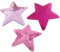 Pailletten Glitzer Sterne Aufnäher zum Aufbügeln, Hellrosa, Dunkelrosa, Fuchsia, 3 Stück, je 9 cm