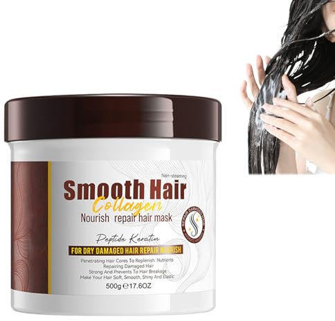 Keratin Haarmaske 500ml, Haamrmaske für Tiefenreparatur, für Sehr Trockenes Haar Haaröl, Gegen Frizz und Austrocknen, Regeneriert, Geschädigtes Haar & Kopfhaut conditioner1 (14)