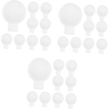 BESPORTBLE 3 Sätze Lichterkettenschirm Glühbirne Aus Kunststoff Leere -glühbirne -glühbirnen-anhänger Kugellampe Birne Anhänger Mit Leerer Glühbirne Weiß Abs 100 Stück * 3