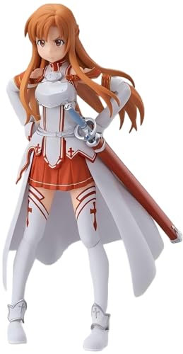 Keyhvao Yuuki Asuna Figur 15cm Beweglichkeit und austauschbare Gesichter Modellstatue in stehender Position Anime-Figur Cool Dekoration aus PVC Material Geschenk für Fans, Unisex