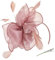 Damen Fascinators Hut Organzafeder Blume Stirnband Mesh Feder Kopfschmuck Clip für Tea Party Pink Kopfbedeckung