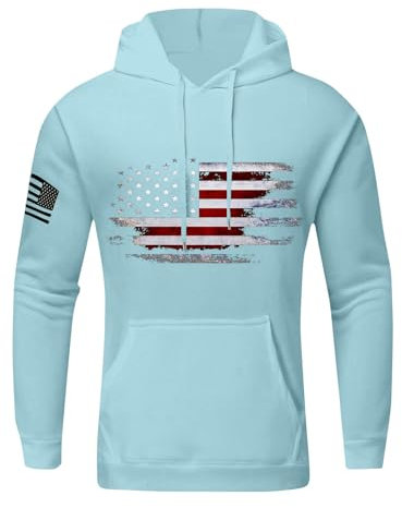 Hoodies Basic Kapuzenpullover Hoodie Herren Hoody Hoodies Arbeitspullover Herren Winter Sweatshirt Jacke Herren Drawstring Herren Fleecepullover Kapuzenpulli Herren Hoodie(3-Sky Blue,4X-Large)