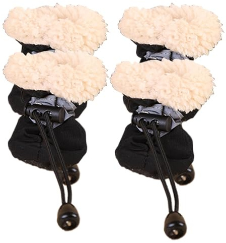 Welpenstiefel für kleine Hunde | 4 x warme Winterstiefel für Welpen