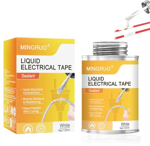 MINGRUO Recubrimiento Líquido Aislante Eléctrico, Sellador Impermeable, Sellador eléctrico líquido, Cinta aislante líquida, Adhesivo de aislamiento líquido para Cables Motores y Más (Blanco)