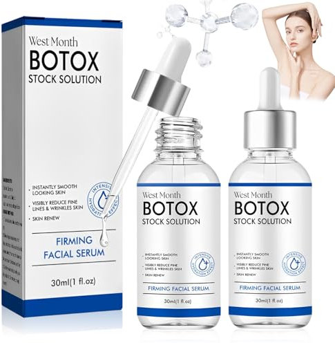 2 Stück Bo-tox Serum Soforteffekt Gesicht, Bo-tox Gesichtsserum, Bo-tox Stock Solution Hyalu B5, Anti Aging Gesichtsserum, Verjüngen Sie die Haut und Reduzieren Sie Feine Linien/Falten (60ml)