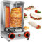 Parrilla para Shawarma, Horno de Gas Lp, Giroscopio, Asador Vertical, Máquina de Kebab para Doner, Asador Giratorio de Encimera con 2 Quemadores para Cocina Doméstica, Temperatura Máx.300℃,220V