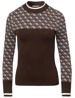GUESS Pullover Braun Braun Muster S