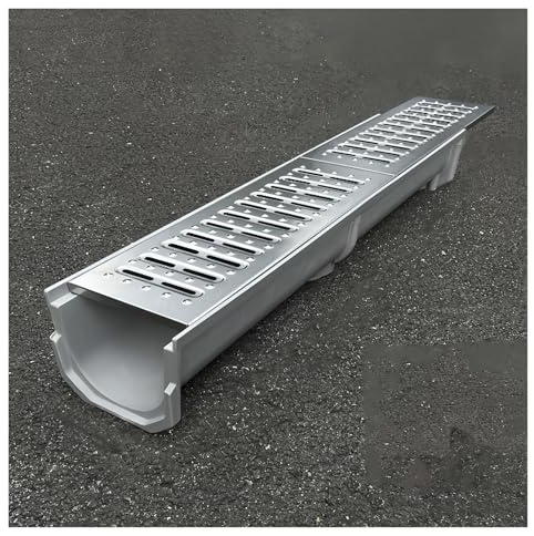 YXLYFDLY Edelstahl-Rinnenablauf Mit SMC-Boden, Stabiler Bodenablauf Für Einfahrten, Leicht Zu Reinigen(100x20x15cm/39.4x7.9x5.9in)