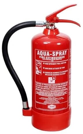 Jewel Fire Group 3L Aqua Spray Fire Extinguisher - 13A, BS EN3 Certified Compact Water Additive Protection for Office, Shop and Home