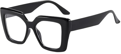 Lwezgi Fake Brille, Brille Ohne Stärke,Nerdbrille Schwarz Gestell,Vintage Modische Design für Damen und Herren