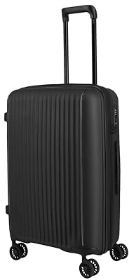 Travelite Hartschalenkoffer SKYMATE Größe M, Stabiler Trolley aus Polypropylen, erweiterbar mit Dehnfalte, TSA-Schloss, 4 Doppelrollen, 43 x 65 x 27/31 cm, 61/66 L, 2,8 kg