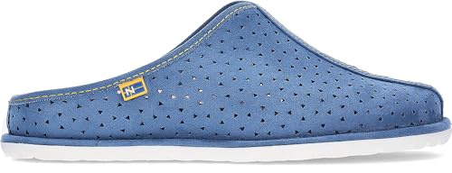 Nordikas 1890 Dreieck Hausschuhe für Damen, Jeansblau, 42 EU