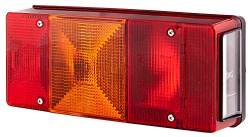 Hella Rückleuchte - Glühlampe - 12V - Anbau - ECE - Lichtscheibenfarbe: rot - Stecker: Flachstecker - rechts - Menge: 1-2SE 007 547-021