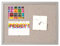 Bi-Office Pinnwand Lavender, Notiztafel mit Perlenfarben Textiloberfläche, Perlenfarben MDF Rahmen, 22 mm dicker, 60 x 45 cm