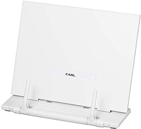 Karl BKS-820-W Buchständer, dünn, flach, 7-stufige Verstellfunktion, weiß