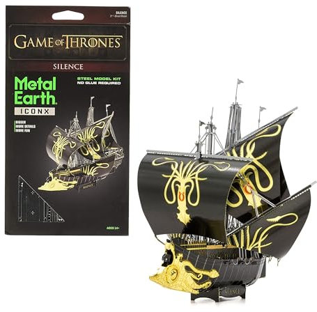 Fascinations - Metal Earth ICONX - Game of Thrones, lasergeschnittener 3D-Konstruktionsbausatz, ab 14 Jahren (Greyjoy´s Ship)