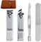 Econtal Nagelknipser 4er Set, klein, schräg, mit Nagelfeile und Nagelhautentferner, Nagelhautschieber, Nagelhaut Knipser Zange, Etui