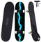 31-Zoll-Standard-Skateboard, 7 Lagen Ahorndeck, komplettes Skateboard, geeignet für Kinder, Jugendliche, Erwachsene, Anfänger und Profis, mit Einer maximalen Belastung von 150 kg-Blue Lightning