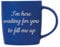 Personalised Mug with Custom Text - Ideal Gifts for Officemates, Father's Day, Mother's Day, Retirement and Other Special Occasions - Office Cup (Matt Blue Ceramic Mug, 300ml)
