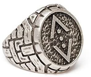 Gök-Türk Ring für Herren Unisex mit Anhänger 'Cukur' Schwarz