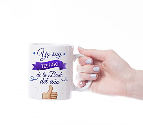 Taza Testigo de Boda | Regalos Originales | Regalos Personalizados | Regalos para Bodas | Día especial |