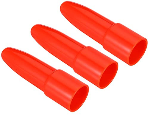 PATIKIL Flashlight Diffuser Caps, 3 Pcs PC Plastic Wear-Resistant Flashlight Signal Wand for Most LED Flashlights, Red