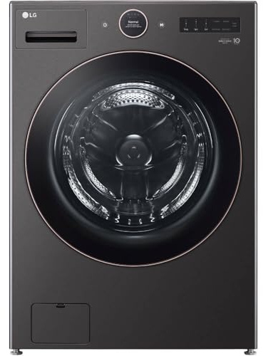 5.0 cu. ft. Stackable Smart Front Load Washer in Black Steel with ezDispense, AI Digital Dial, Steam and TurboWash360