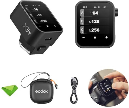 Godox X3-S Touchscreen TTL Wireless Flash Trigger für Sony, 2.4GHz Wireless, High Speed Sync, OLED Bildschirm Einstellbare Helligkeit TTL Speedlight Transmitter für Sony Kameras (TTL Autoflash)