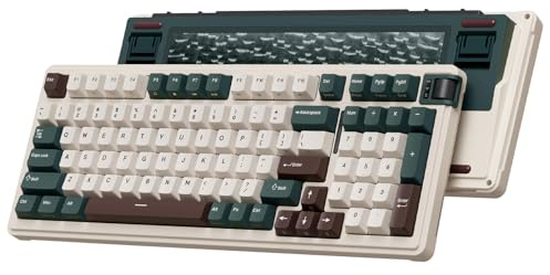 KZZI K98 Wireless Mechanical Keyboard, Triple BT/2.4G/USB-C Mode, Custom RGB Backlit Keyboard, Joint Structure, Hot Swappable Prelubed Linear Switch