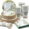 200 Pièces Assiettes en Papier Vert Sauge - Gobelets et Serviettes Neutres pour Baby Shower, pour 50 Invités - Assiettes Jetables pour Décoration d’Anniversaire Mariage Fournitures de Fête