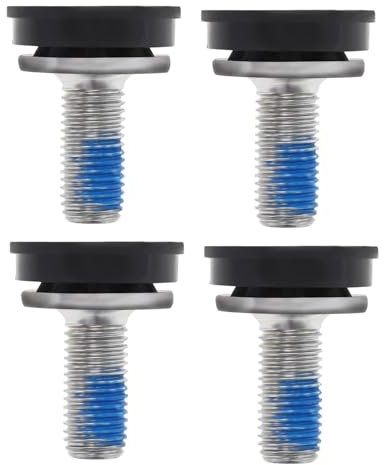 Tornillos Fijación Hexagonales, M8 Tornillo de Manivela para Bicicleta, Tornillo de Fijación de Biela, Tornillos Curvos para Bicicleta Pedalier Pernos de Eje, Tornillos de Manivela, 8 mm, 4 Piezas