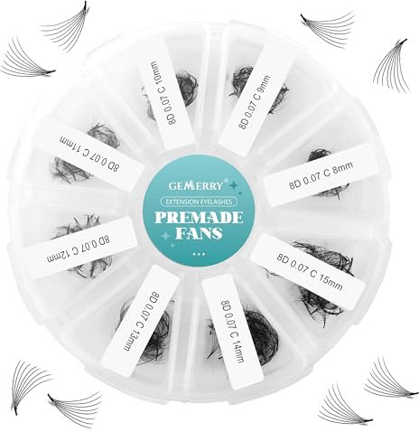 GEMERRY Natürliche Wimpern, Wispy Strip, natürliches Aussehen, falsche Wimpern, ausgestellt, weich, flauschig, 10 Paar