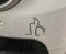 Aufkleber La Linea Verärgertes Männchen/Kratzer - Schwarz Lui Comic Auto HR